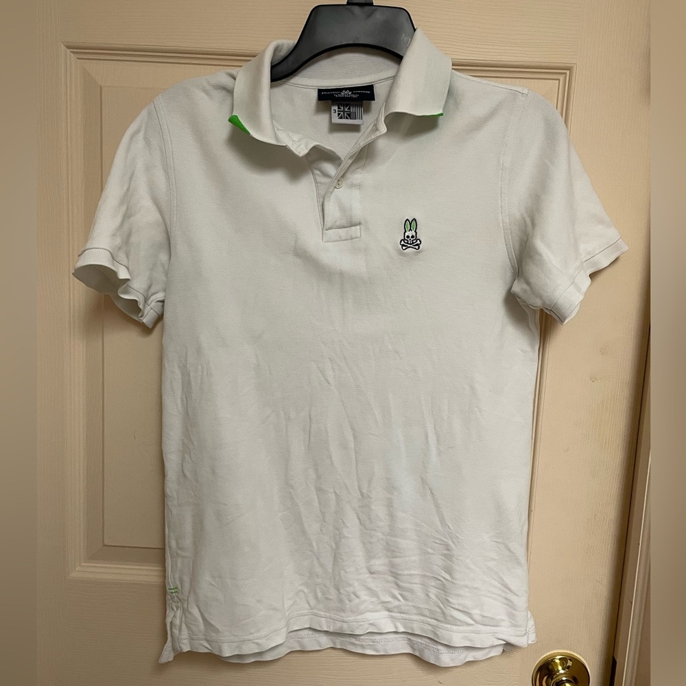 Psycho Bunny White Polo with Embroidered Logo